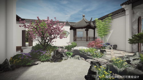 杭州別墅庭院設計 一個精巧的亭子,便是院子中的一處好風景